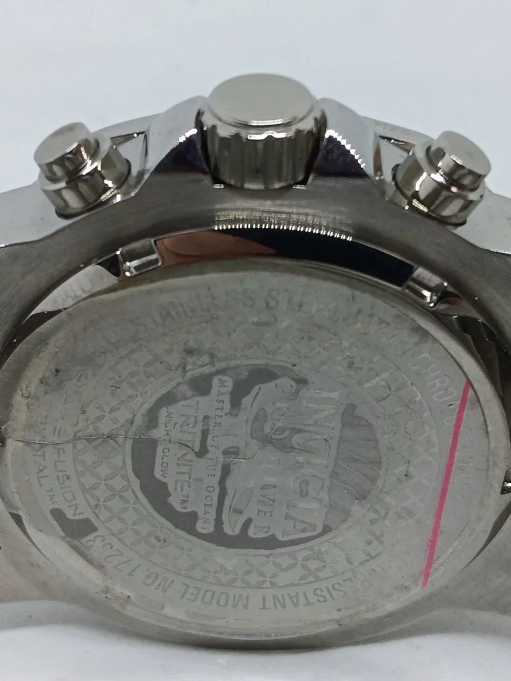 Invicta Pro Diver 17253 Men's 45 mm Silver/Black S/Steel Chrono Watch EX-DISPLAY